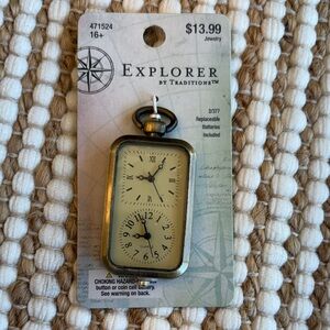 Explorer Pocket Watch with Roman Numerals
